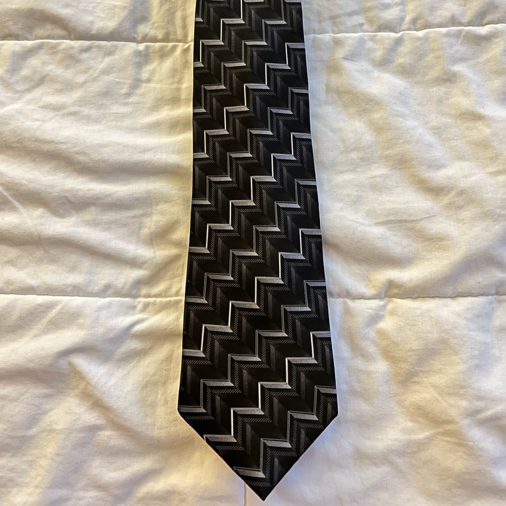 Linea Uomo Tie (Black/Gray)